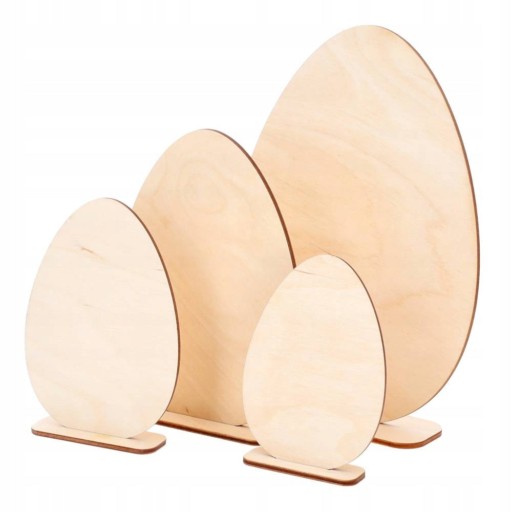 Jajko Wielkanocne Pisanki Drewniane 12cm Jaja Do Święconki Wielkanoc 3szt