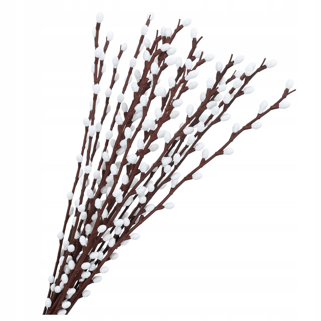 BAZIE sztuczne KOTKI gałązki 47cm ozdoby do KOSZYCZKA wielkanocnego 6szt