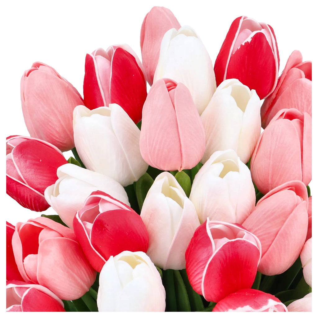 Bukiet Tulipany Silikonowe Kwiaty Sztuczne Tulipan jak Żywe Kwiat Tulipan