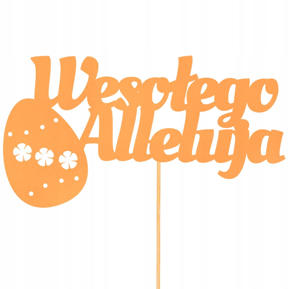 Topper Papierowy Ozdoba Wielkanocna Toper Dekoracja Jajko Wielkanoc