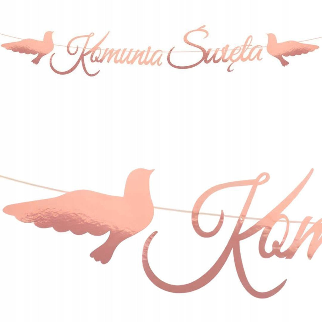 Baner Komunijny Ozdobny Komunia Święta Dekoracja Wisząca Girlanda Do Zdjęć