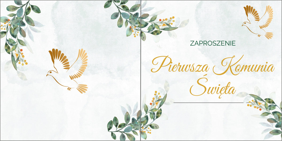 ZAPROSZENIE na KOMUNIĘ ŚWIĘTĄ 10szt ZAPROSZENIA komunijne OZDOBNE komunia