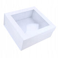 FLOWER BOX z okienkiem Chrzciny Elegancki BOX dekoracyjny DIY na Ślub