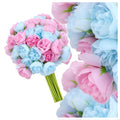 Bukiet Peonii Róż Błękit 32cm MIX Bukiet Kompozycja Kwiatowa Peonia Piwonia
