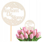 Topper Na Tort Dekoracja Do Flower Boxa Ozdobne Dzień Matki Prezent