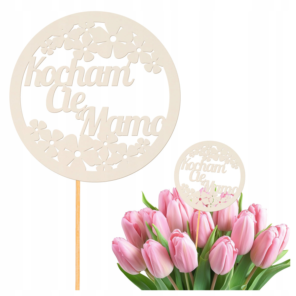 Topper Na Tort Dekoracja Do Flower Boxa Ozdobne Dzień Matki Prezent