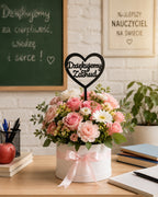 Topper Czarny Koniec roku Ozdoba Do Bukietu Dodatek Florystyczny Prezent