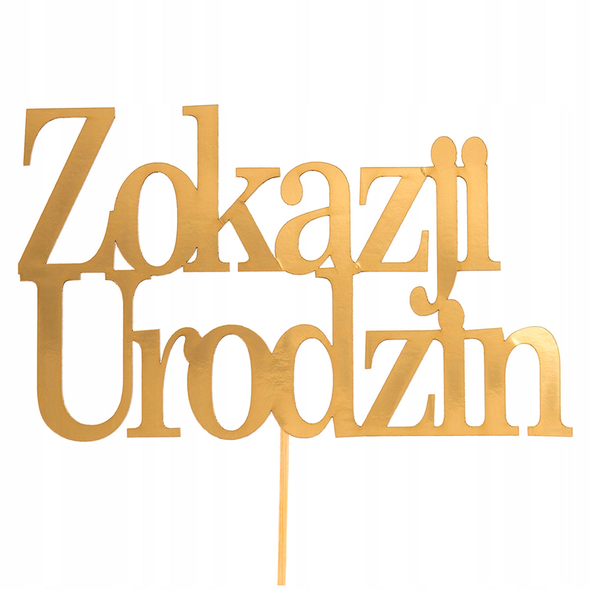 Topper Na Tort Urodziny Dekoracja Beermata Złoto