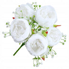 Bukiet Peonie B50-101 Białe stelaż SZTUCZNE KWIATY Wesele Ozdoba do Pokoju