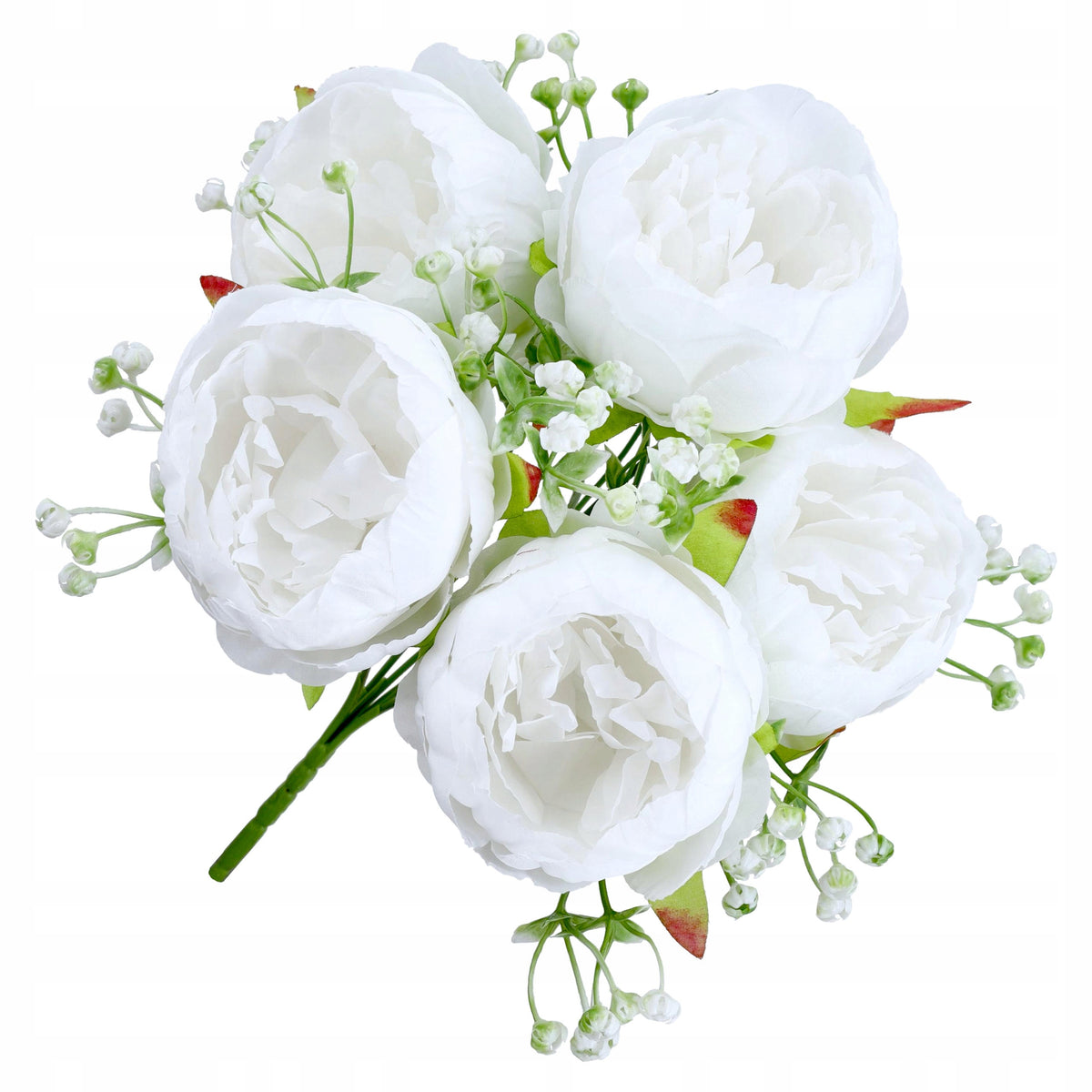 Bukiet Peonie B50-101 Białe stelaż SZTUCZNE KWIATY Wesele Ozdoba do Pokoju