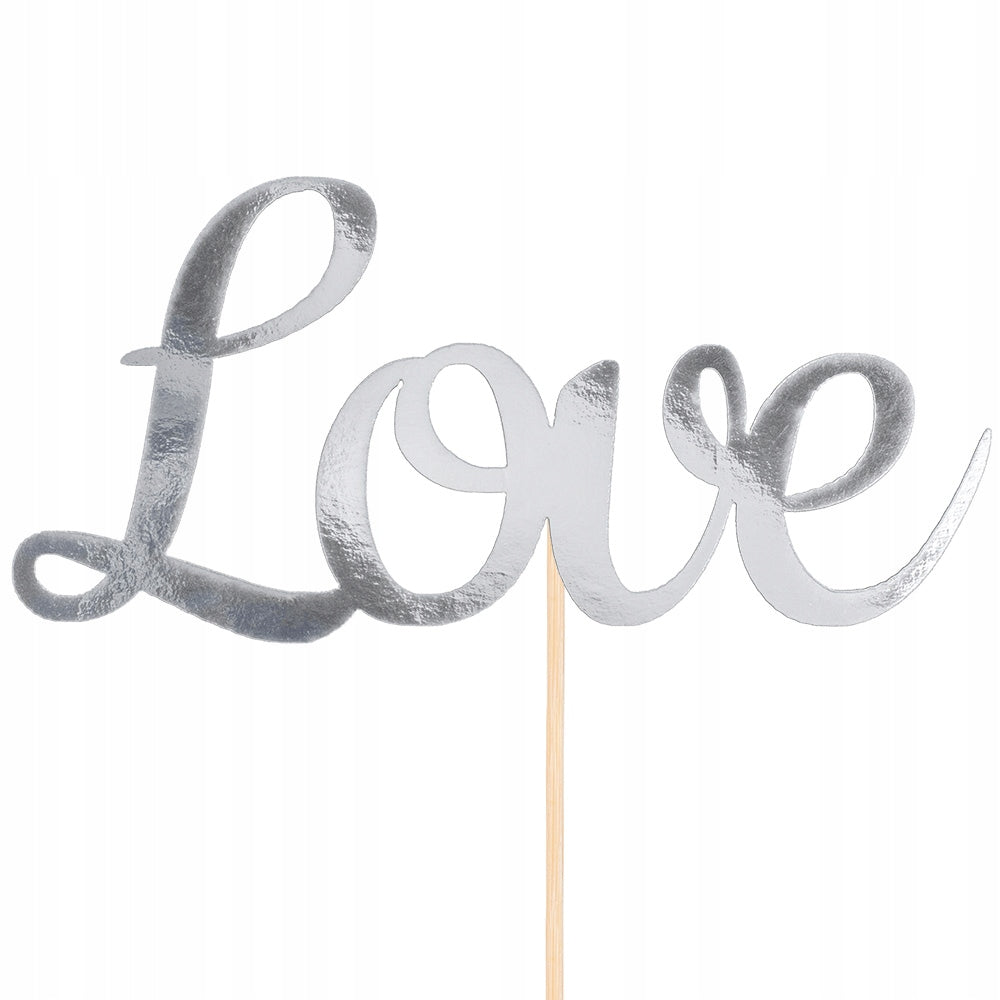 Topper Na Tort Toper Dekoracyjny Do Bukietu Love