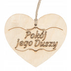 Zawieszka Na Znicz Serce Napis Pokój Jego Duszy