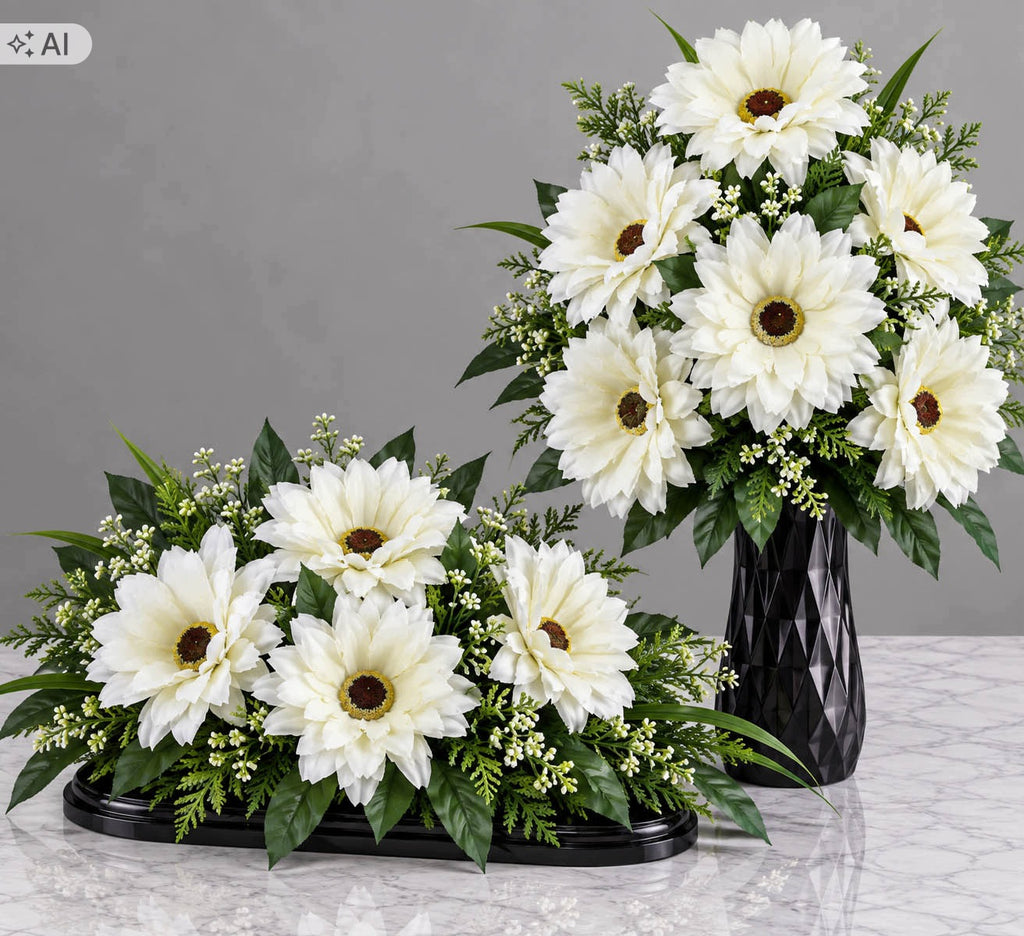 Dalia Bukiet Kwiaty Sztuczne 45cm Jak Żywe Do Wazonu Bukietu Stroik Ozdoba