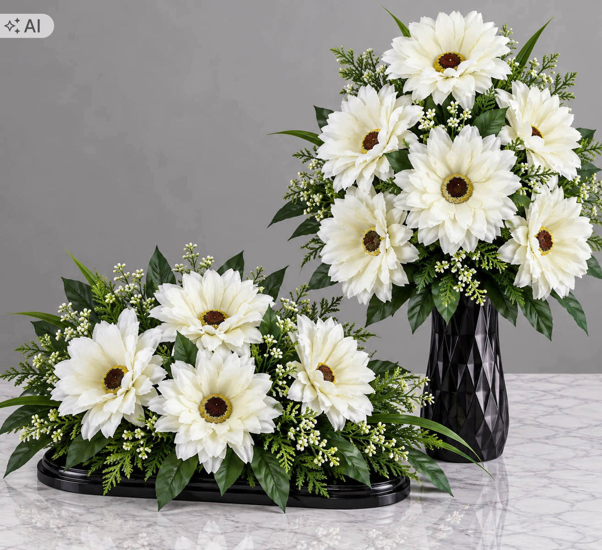 Dalia Bukiet Kwiaty Sztuczne 45cm Jak Żywe Do Wazonu Bukietu Stroik Ozdoba