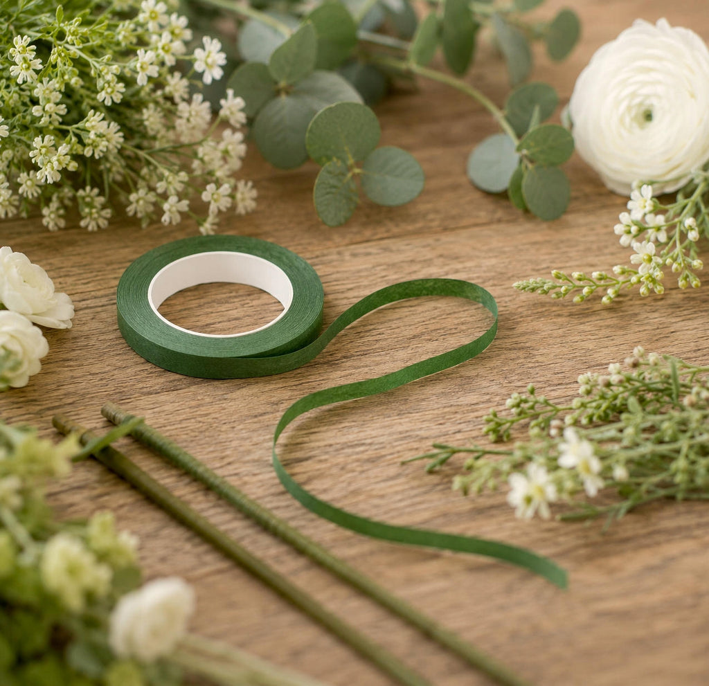 Taśma Florystyczna 1,2cm Zieleń Maskująca Kwiaty Bukiet Florysta Oliwka