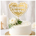 Topper Na Tort Dekoracja Komunijna Ozdobny Dekoracje Do Tortu Komunia Toper