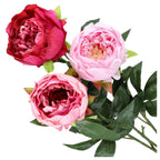 PIWONIE Peonie Kwiaty Sztuczne Jak Żywe Bukiet Zestaw 3szt Gałązki Stroik