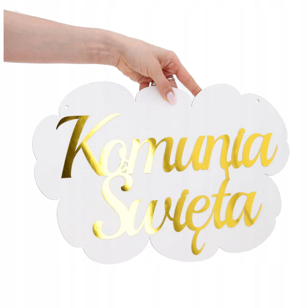 Dekoracja Komunijna Chmurka Ozdobna Z Beermaty Na Komunię Świętą Ozdoba