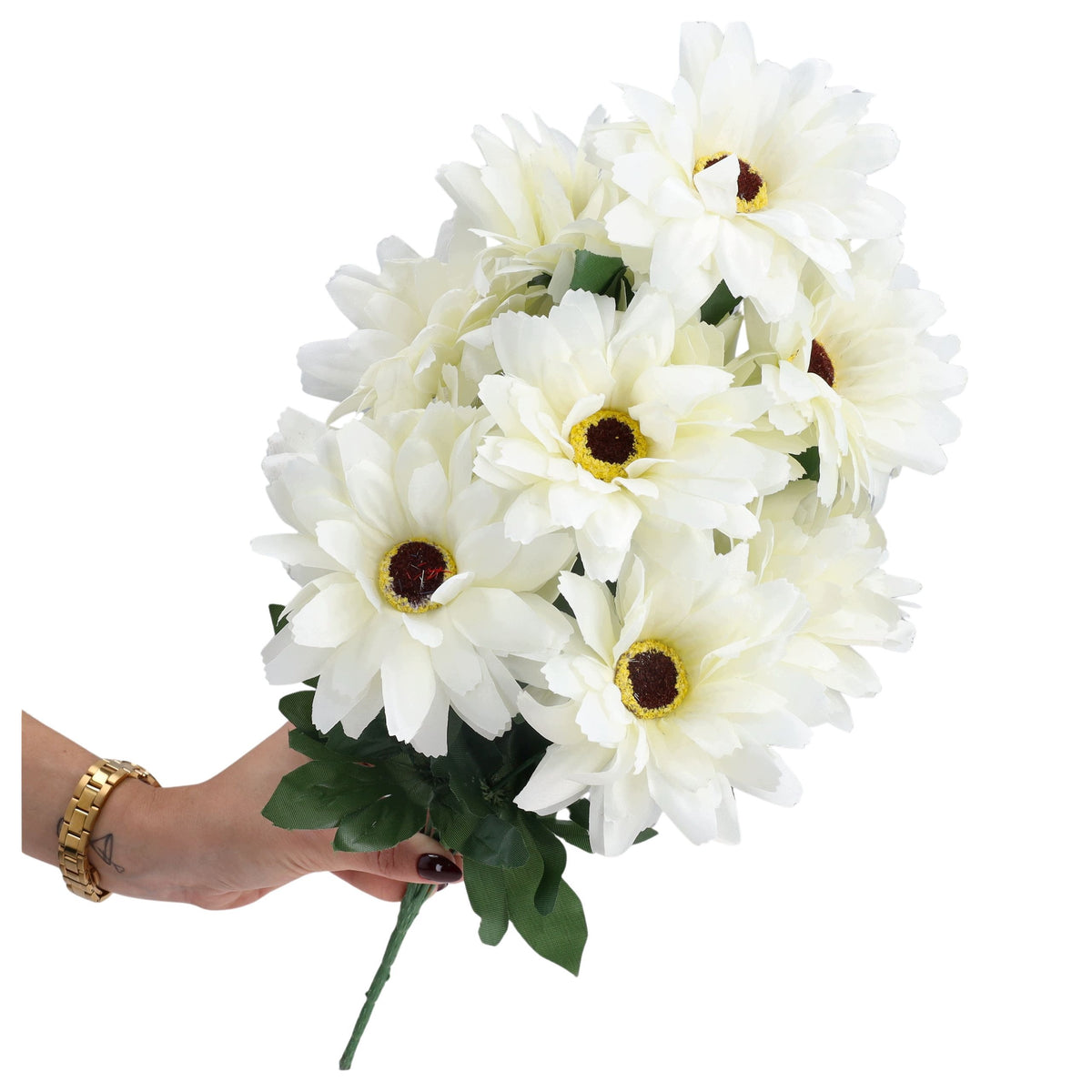 Dalia Bukiet Kwiaty Sztuczne 45cm Jak Żywe Do Wazonu Bukietu Stroik Ozdoba