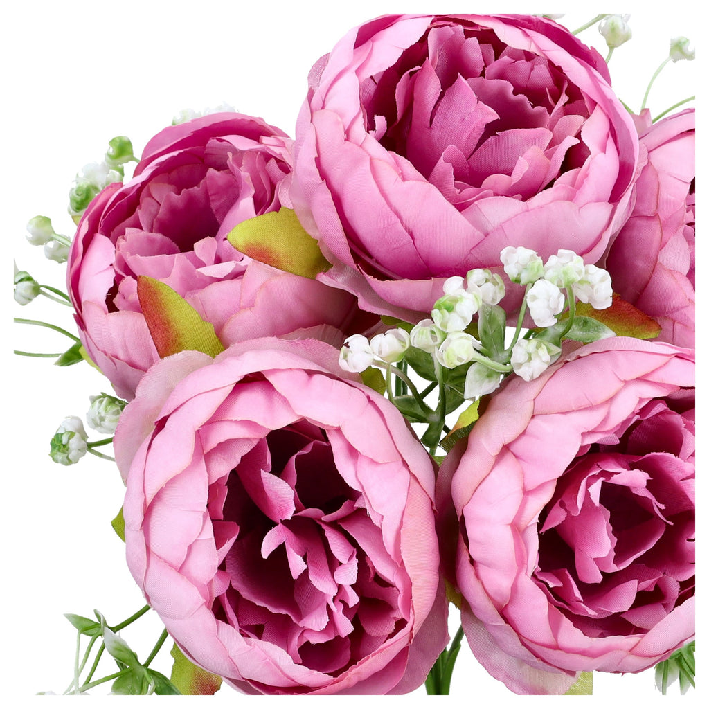 Bukiet Peonie B50-331 Różowe stelaż SZTUCZNE KWIATY Bukiet Prezent Ozdoba