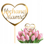 Topper Na Dzień Matki Mamy Serce Kochanej Mamie Topper Na Tort Ciasto