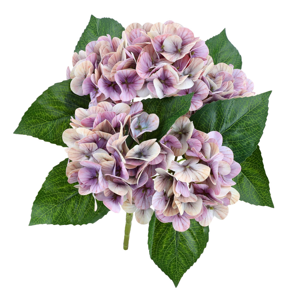 Bukiet Hortensja Fiolet Jesienny Kwiaty Sztuczne Jak Żywe Do Wazonu 45cm