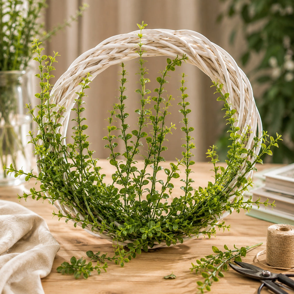 Gałązka Uzupełniajaca Zielona 3szt SZTUCZNE GAŁĄZKI Dodatek DIY Flower Box