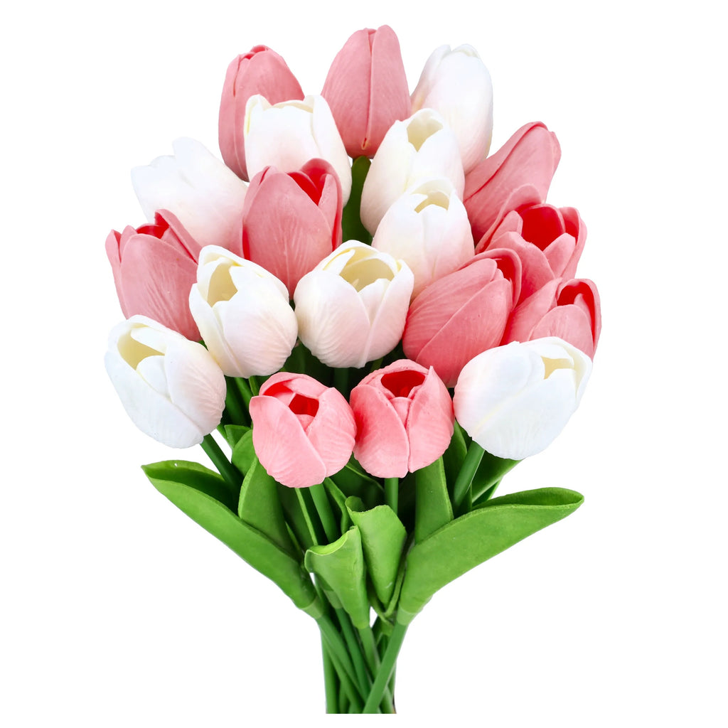 TULIPANY SILIKONOWE bukiet sztucznych TULIPANÓW tulipan 20szt KWIATY wiosna
