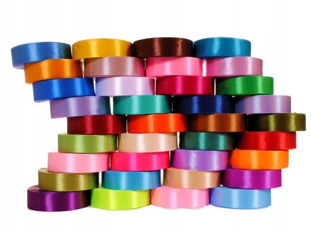 WSTĄŻKA aksamitna SATYNOWA 38mm do dekoracji TASIEMKA do pakowania PREZENT