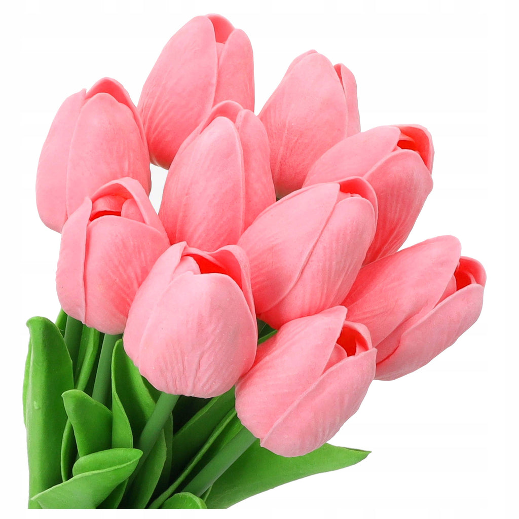 Bukiet Tulipany Silikonowe Kwiaty Sztuczne Tulipan jak Żywe Kwiat Tulipan