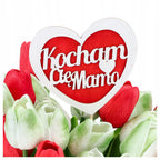 SZTUCZNE TULIPANY 30szt KWIATY FLOWERBOX prezent na DZIEŃ MATKI topper