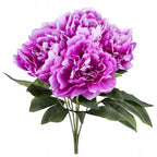 Bukiet SZTUCZNE KWIATY peonii jak żywe 45cm peonia do wazonu piwonia Fiolet