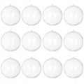 KULE AKRYLOWE 8cm 12szt PLASTIKOWE BOMBKI kula transparentne przezroczyste