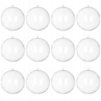 KULE AKRYLOWE 8cm 12szt PLASTIKOWE BOMBKI kula transparentne przezroczyste