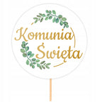 Topper Na Tort Komunia Święta Ozdoba Komunijna Topper Do Bukietu Prezentu