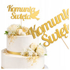 Topper Na Tort Komunia Święta Dekoracja Komunijna Toper Ozdobny Na Komunię