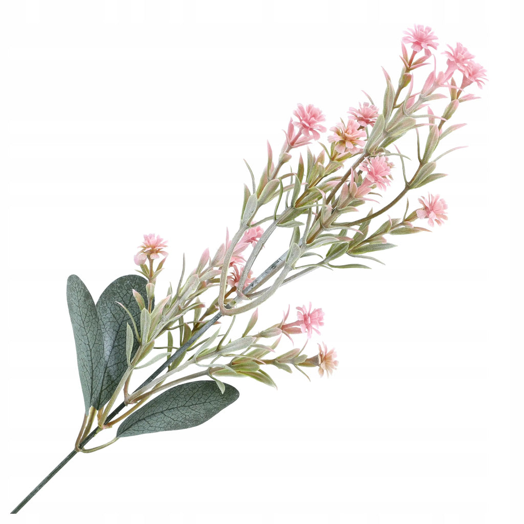 KWIATY SZTUCZNE GIPSÓWKA gałązka dekoracyjna 50cm kwiatki LISTKI bukiet