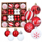 Bombki CHOINKOWE 44szt zestaw BOMBEK na choinkę ZAWIESZKI ozdoby 6cm bombka