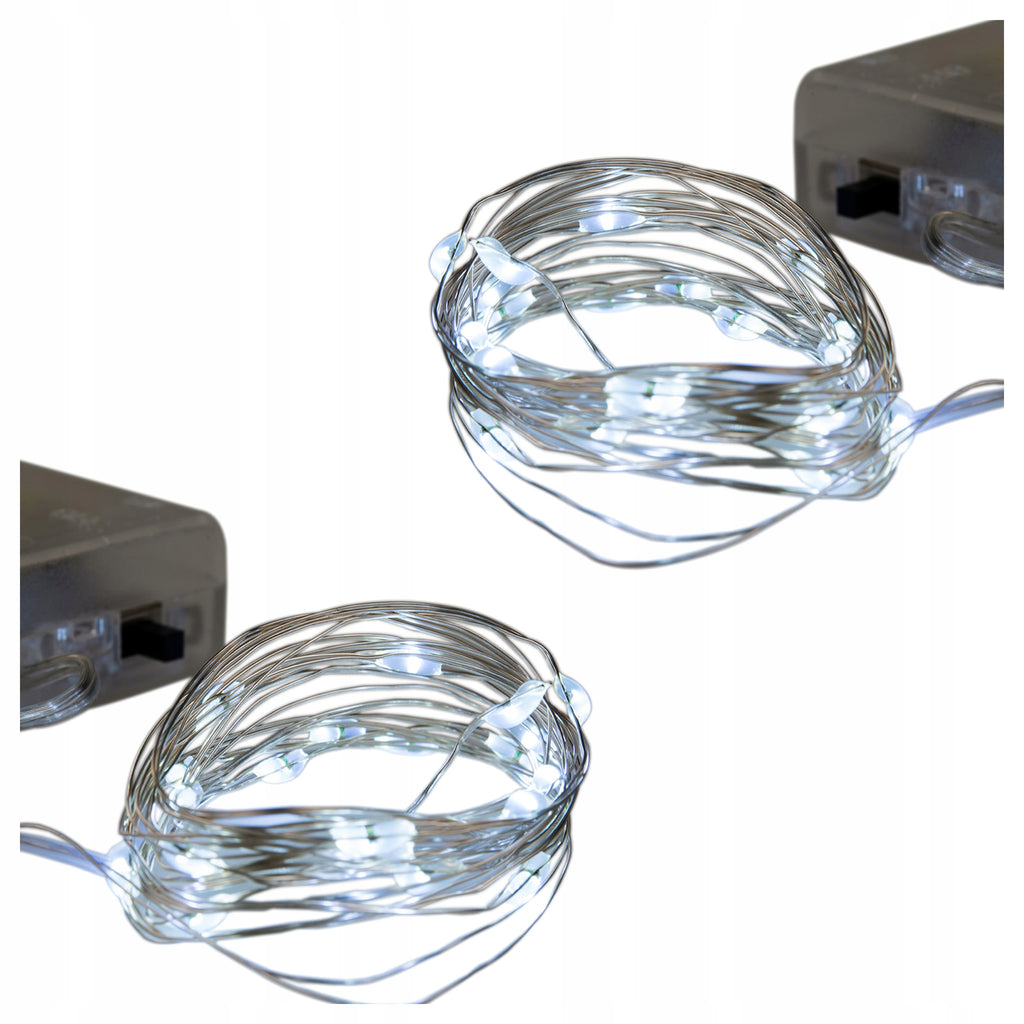 LAMPKI choinkowe LED 4m zimne światło DEKORACJE ozdoby na ŚWIĘTA lampeczki