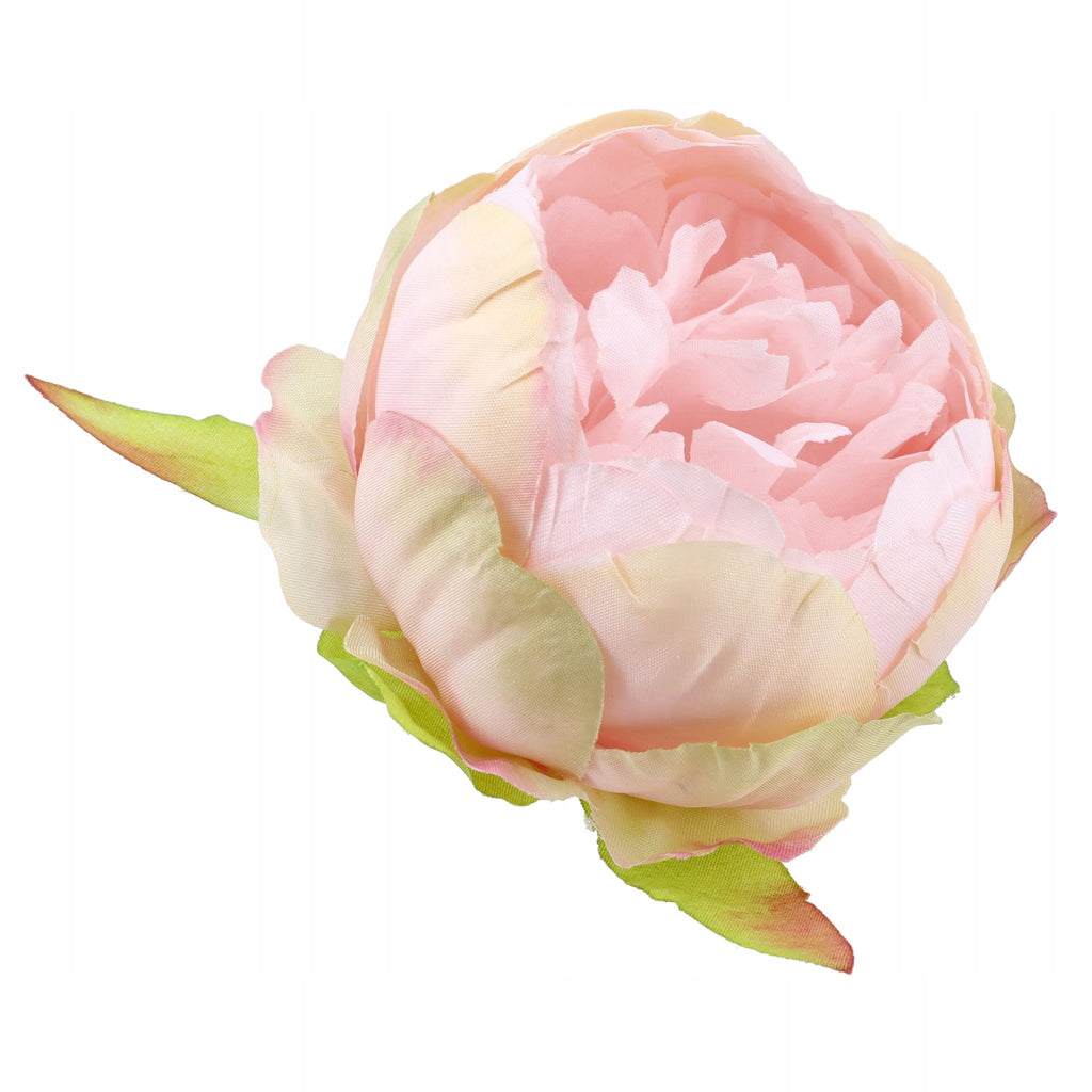 Peonie Pudrowy Róż Ozdobne Główki SZTUCZNE KWIATY Dekoracje JAK ŻYWE 6szt