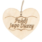 Zawieszka Na Znicz Serce Napis Pokój Jego Duszy