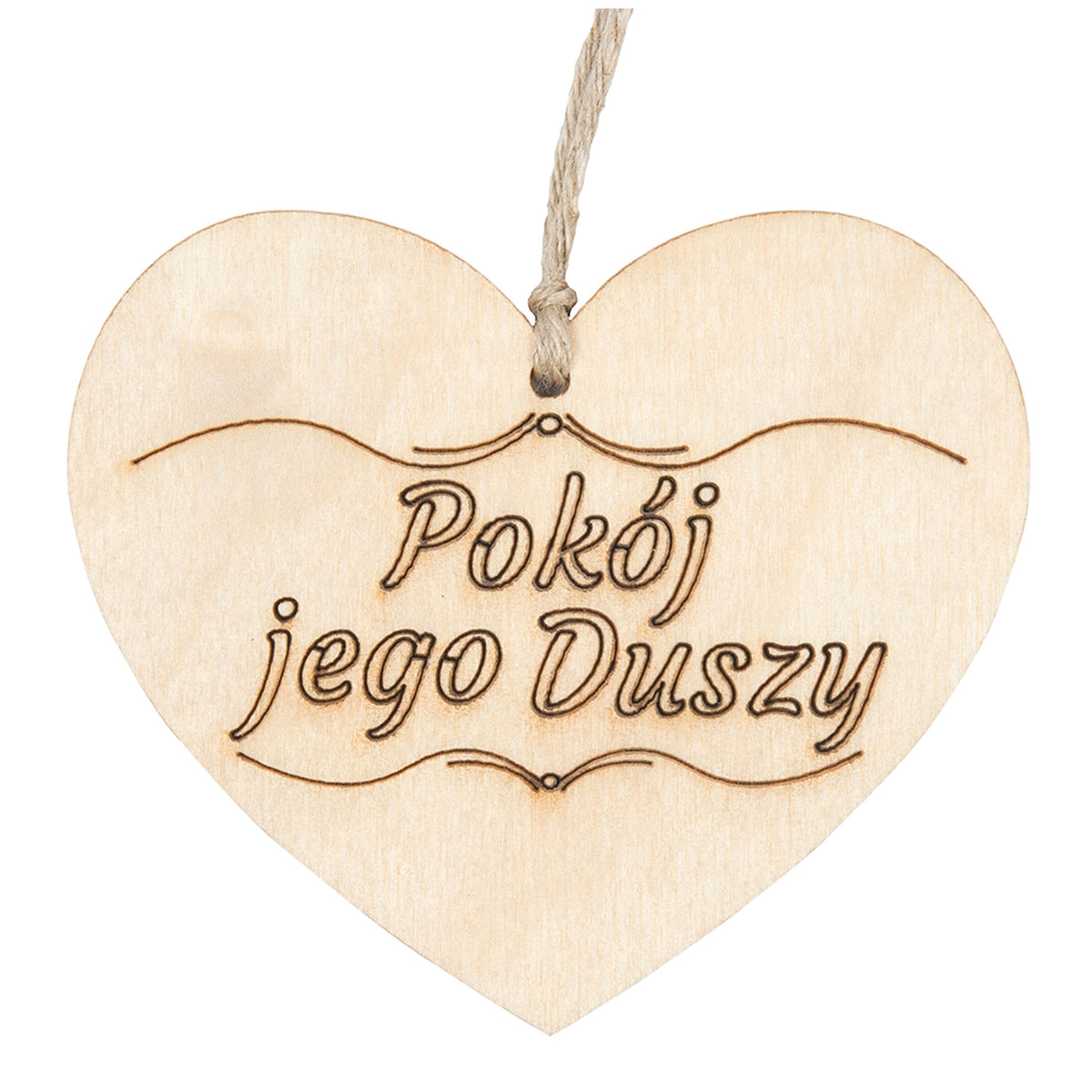 Zawieszka Na Znicz Serce Napis Pokój Jego Duszy