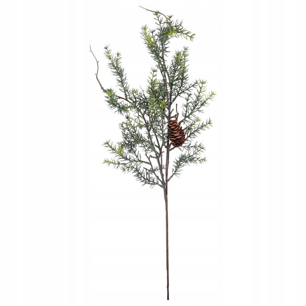 CYPRYS KWIATY SZTUCZNE GAŁĄZKA SZYSZKA dekoracja świąteczna 74cm stroik