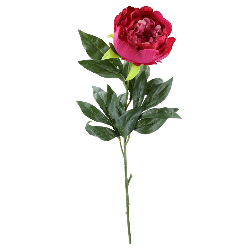 Sztuczna Gałązka Peonia 78cm Amarant Kwiaty Sztuczne Jak Żywe Do Wazonu