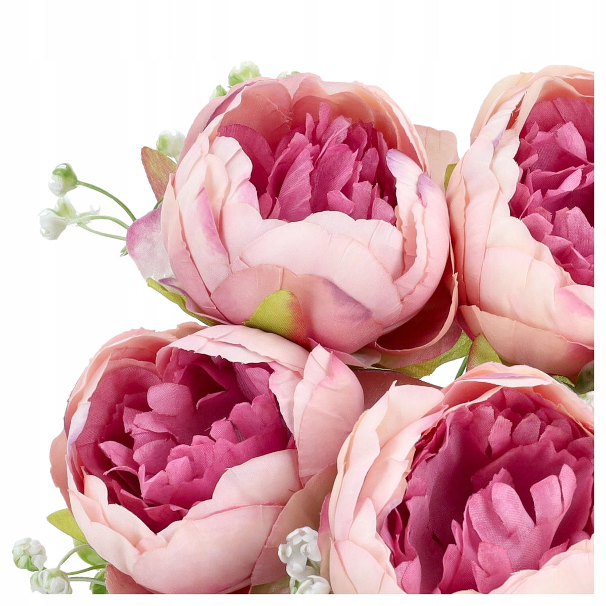 Bukiet Peonie Róż Gipsówka Do Dekoracji Stołu Stroik KWIATY SZTUCZNE