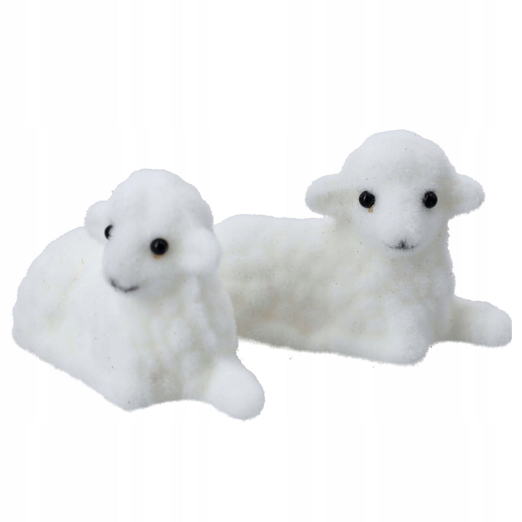 Baranek WIELKANOCNY do koszyczka ŚWIĘCONKI figurka 4cm owieczka na STROIK