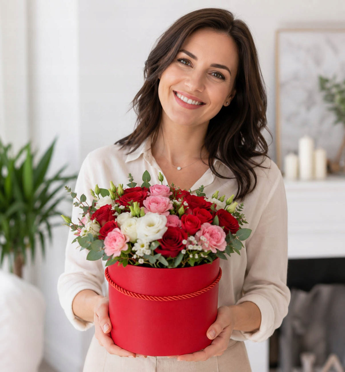 PUDEŁKA DEKORACYJNE 3szt na PREZENT dekoracja FLOWER BOX mix rozmiarów