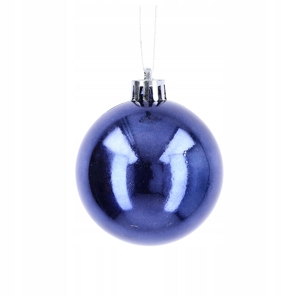 BOMBKI CHOINKOWE niebieskie 18cm zawieszki na choinkę 4cm ozdoby ŚWIĄTECZNE