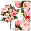 Bukiet Peonia Brzoskwinia 30cm Pik Kwiaty Sztuczne Jak Żywe Gałązka PIWONIA