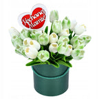 PREZENT NA DZIEŃ MATKI FLOWERBOX TULIPANY SILIKONOWE 30szt BUKIET TOPPER